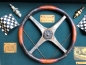 Preview: Motorracing Bugatti Mercedes Show-Diorama 1975 "The history of car racing" Motorracing-History wood (9778)
